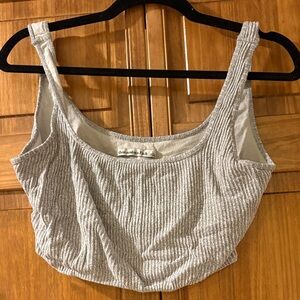 Gray Ribbed Abercrombie & Fitch Women's Top / Bralette